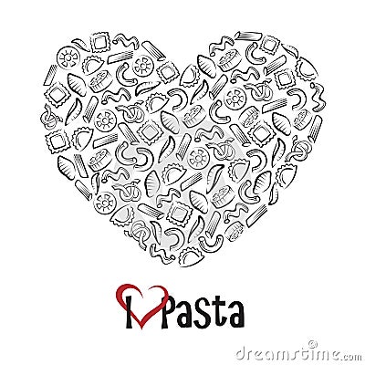 Icon of pasta Vector Illustration