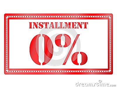 Icon payment installment red rectangular frame Vector Illustration
