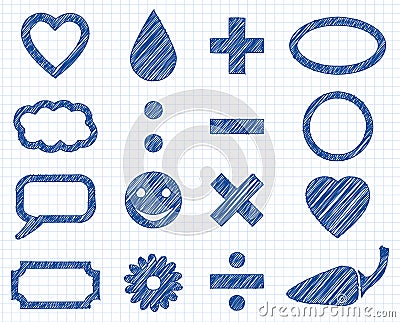 Icon pen style Vector Illustration