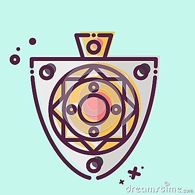 Icon Pendant. related to Indigenous People symbol. MBE style. simple design editable. simple illustration Cartoon Illustration