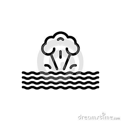 Black line icon for Phenomenon, incidence and cyclone Stock Photo