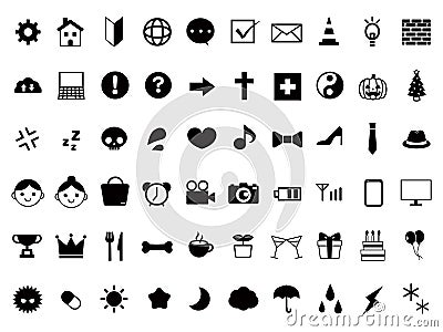 Icon pictogram set Vector Illustration