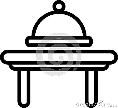 An icon of Platter food restaurant serving dinner kitchen meal Stock Photo