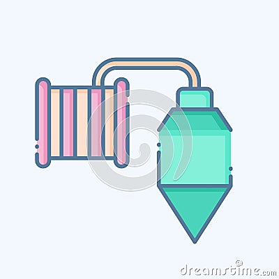 Icon Plumb. related to Carpentry symbol. doodle style. simple design editable. simple illustration Cartoon Illustration