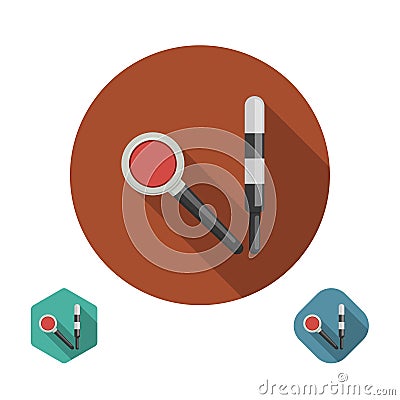 Icon with police batons Vector Illustration