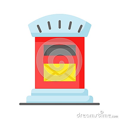 An icon of postal box, mail box vector design, postbox icon Vector Illustration