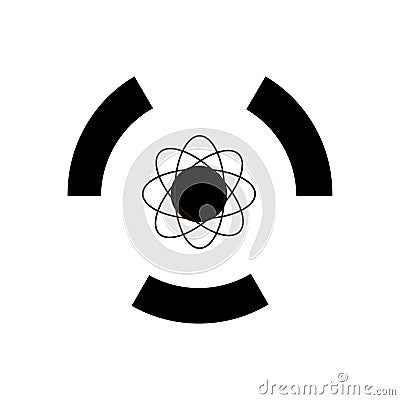 Icon power molecular vector molecule nuclear atom Vector Illustration