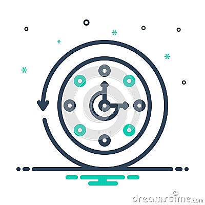 Mix icon for Before, previous and earlier Vector Illustration