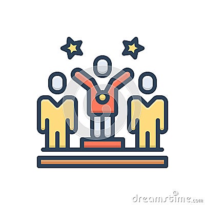 Color illustration icon for Proud, highbrow and haughty Vector Illustration