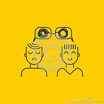 Icon psychotherapy, therapy Vector Illustration