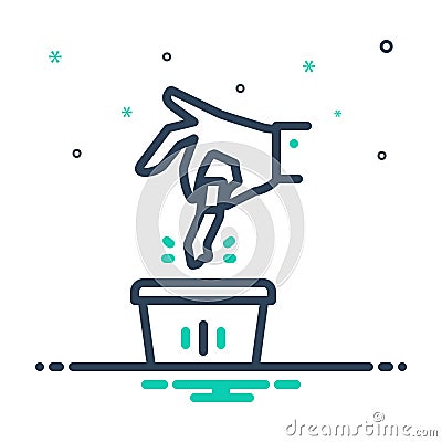 Mix icon for Quit, leave and discard Vector Illustration