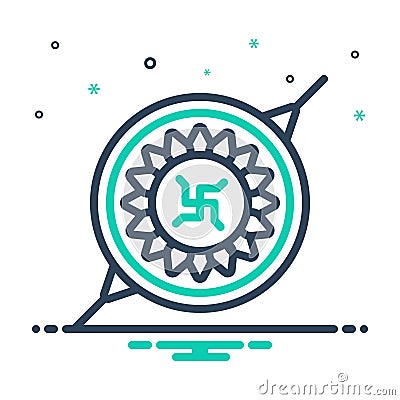 Mix icon for Rakshabandhan, rakhi and auspicious Stock Photo