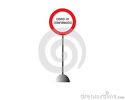 Icon with red forbidden sign, avoiding physical contact and coronavirus infection. Forbidden handshake symbol concept. Vector Vector Illustration