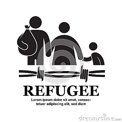 Refugee icon symbol Vector Illustration