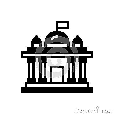 Black solid icon for Regime, system and management Vector Illustration