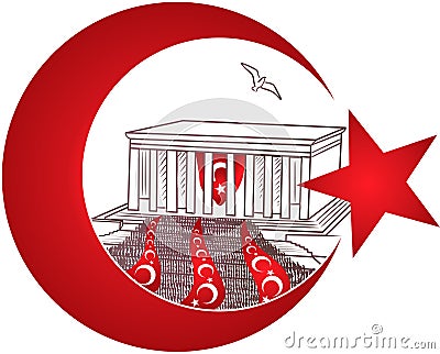 Icon Remembrance of Ataturk Vector Illustration