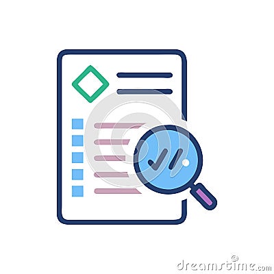 Code Review Process Icon Vector Illustration