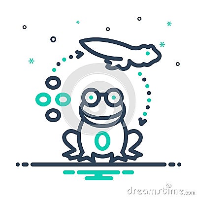 Mix icon for Reproduced, beget and larva Vector Illustration