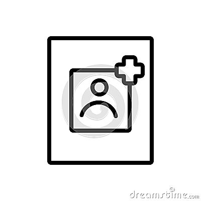 Black line icon for Request, anurodh and urge Vector Illustration