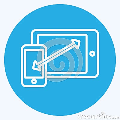 Icon Responsiveness. suitable for Programming symbol. blue eyes style. simple design editable. design template vector. simple Cartoon Illustration