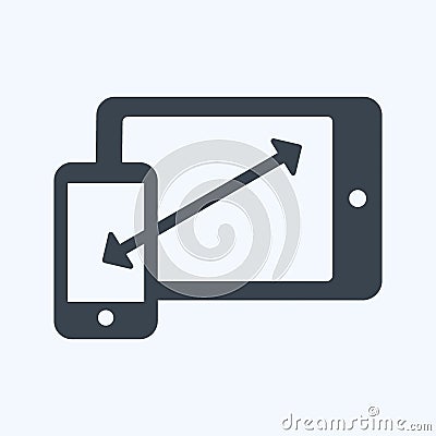 Icon Responsiveness. suitable for Programming symbol. glyph style. simple design editable. design template vector. simple symbol Cartoon Illustration