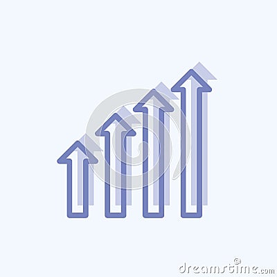 Icon Revenues. suitable for digital web symbol. two tone style. simple design editable. design template vector. simple symbol Cartoon Illustration