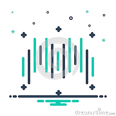 Mix icon for Rhythm, cadence and timbre Vector Illustration