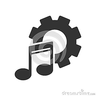 Icon of the ringtone, setting the parameters of the ringtone or music player. Simple design for the website and app logo Vector Illustration