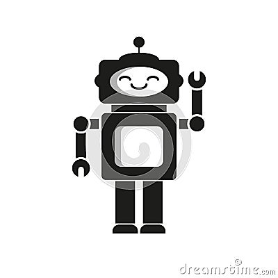 The icon of the robot. Simple vector illustration on white background Vector Illustration