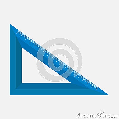 Icon ruler,triangle mark, mathematical and geometric calculations Vector Illustration