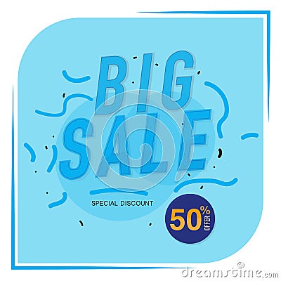 Icon Sale and special offer. 50% off. Vector illustration. Vector Illustration