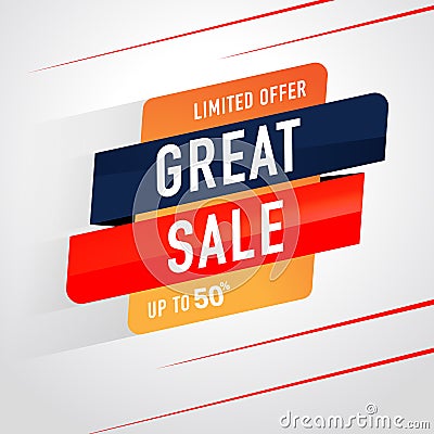 Icon Sale and special offer. 50% off. Vector illustration. Vector Illustration