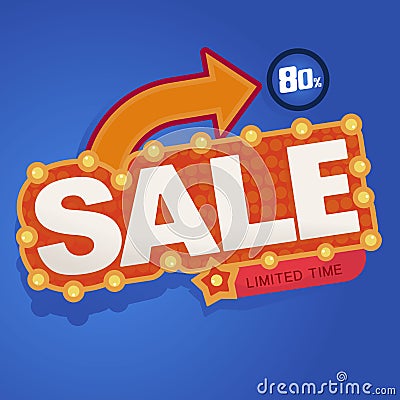 Icon Sale and special offer. 50% off. Vector illustration. Vector Illustration