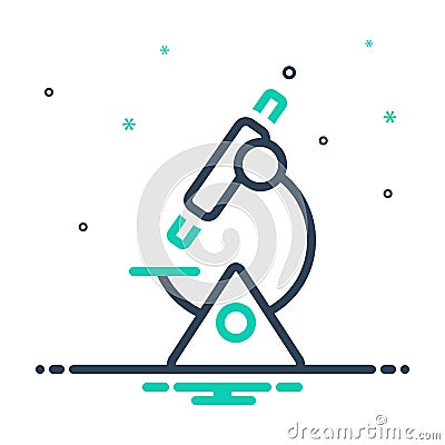 mix icon for Science, imperceptible and minuscule Vector Illustration