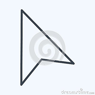 Icon Selector. related to Graphic Design Tools symbol. line style. simple design editable. simple illustration. simple vector Cartoon Illustration