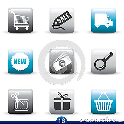 Icon series - internet shopping Vector Illustration