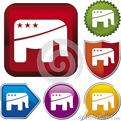 Icon series: republican Stock Photo