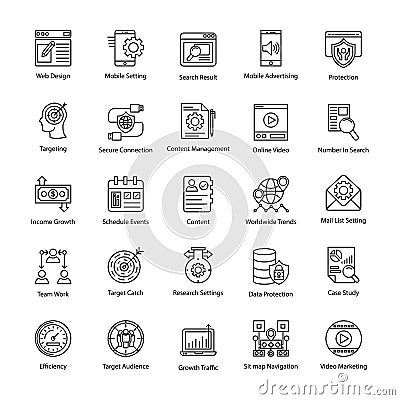 Search Engine and Optimization Creative Icons Stock Photo