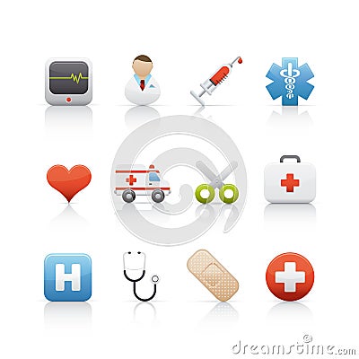 Icon Set - Medical and Pharmacy 3 Vector Illustration