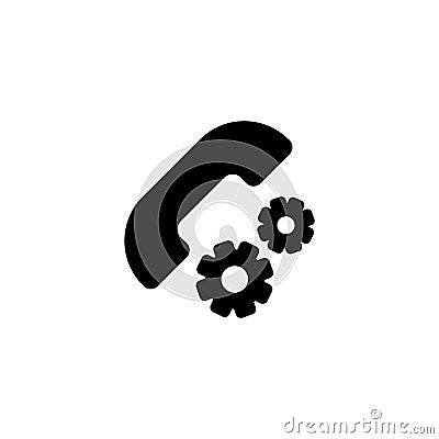 Icon. Setting up call, phone configuration Vector Illustration