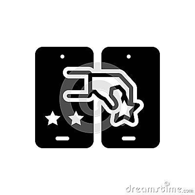 Black solid icon for Share, excerpt and dividend Vector Illustration