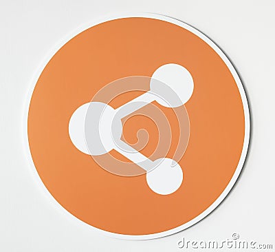 An icon of a sharing symbol Stock Photo
