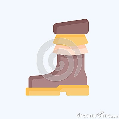 Icon Shoes. related to Indigenous People symbol. flat style. simple design editable. simple illustration Cartoon Illustration