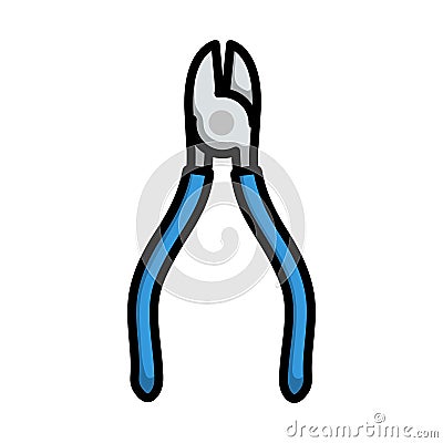 Icon Of Side Cutters Vector Illustration