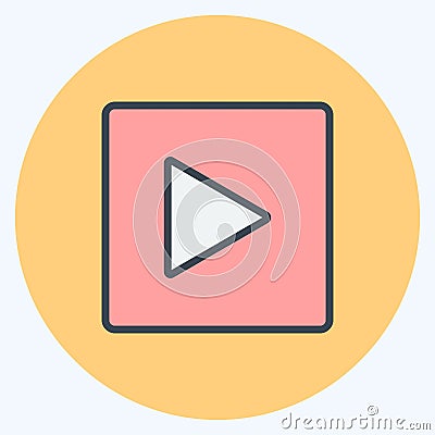 Icon Slideshow. suitable for Photo Editing symbol. color mate style. simple design editable. design template vector. simple symbol Cartoon Illustration