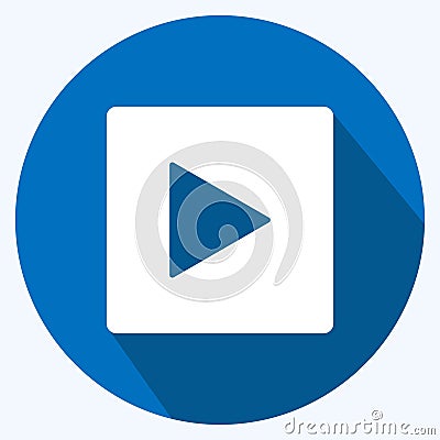 Icon Slideshow. suitable for Photo Editing symbol. long shadow style. simple design editable. design template vector. simple Cartoon Illustration