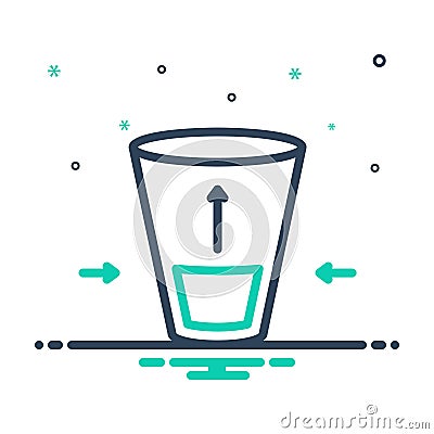 Mix icon for Slight, little and water Vector Illustration