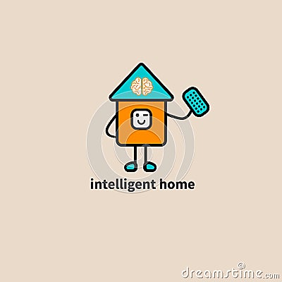 Icon smart house Vector Illustration