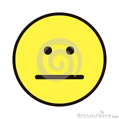 Icon smile Smiley yellow on a white background Vector Illustration