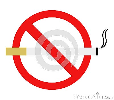 Icon smoking ban illustrated Stock Photo